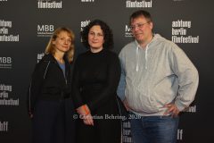 Spielfilm-Jury: Christina Große, Mariam Shatberashvili, Christoph Hochhäusler, "MAMBO MATERNICA",  Photo Call zur Premiere und Festival-Eröffnung, achtung berlin filmfestival, Colosseum, Berlin, 15.04.2026