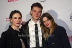 Victoria Schulz, Leonard Scheicher und Maya Unger, "VAMOS A LA PLAYA", Photo Call am Roten Teppich zur Eröffnung des "Achtung Berlin Filmfestival" im Kino Colloseum, Berlin, 12.04.2023