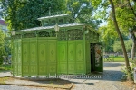 "Sonntag in der Stadt", Toilettenhaus am Boxi, Fahrradtour am Sonntag durch Kreuzberg, Neukoelln, Tempelhof, Mitte, Berlin am 24.07.2015 [Photo: Christian Behring]