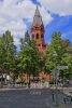Passionskirche, evangelische Kirche am Marheinekeplatz im Bergmannkiez, "FRIEDRICHSHAIN-KREUZBERG", Berlin, 20.05.2020