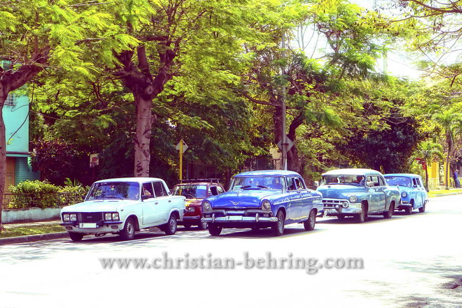 US-Oldtimer in der Avenida 3RA, Miramar, Havanna, Cuba, 01.02.2015 [(c) Christian Behring, www.christian-behring.com]