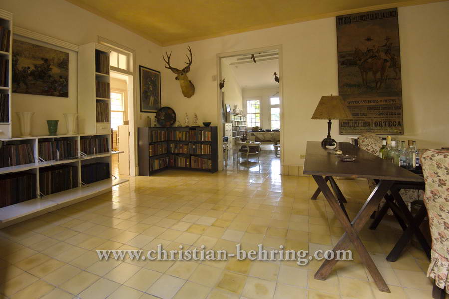 Museo Hemingway (Die Villa des Nobelpreistraegers, in der er von 1940 bis zu seinem Freitod 1961 lebte und arbeitete), Finca la Vigia, San Francisco de Paula, Cuba, 29.01.2015 [(c) Christian Behring, www.christian-behring.com]