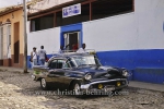 Privat-Taxi, US-Oldtimer vor Omnibus-Bahnhof, in der Altstadt, Trinidad, Cuba, 24.01.2015 [(c) Christian Behring, www.christian-behring.com]