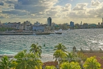 Blick ueber die Hafenbucht von Havanna Richtung Malecon mit dem Hotel Nacional, Havanna, Cuba, 27.01.2015 [(c) Christian Behring, www.christian-behring.com]