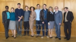"DEUTSCHLAND 86", Florence Kasumba, Sonja Gerhardt, Regisseur Arne Feldhusen, Jonas Nay, Maria Schrader, Florian Cossen, Vladimir Burlakov, Anke Engelke, Uwe Preuss,  Sylvester Groth, Photo Call am Set im Stasimuseum Berlin in der Zentrale des MfS, Berlin, 04.12.2017,