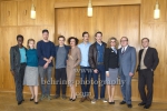 "DEUTSCHLAND 86", Florence Kasumba, Sonja Gerhardt, Regisseur Arne Feldhusen, Jonas Nay, Maria Schrader, Florian Cossen, Vladimir Burlakov, Anke Engelke, Uwe Preuss,  Sylvester Groth, Photo Call am Set im Stasimuseum Berlin in der Zentrale des MfS, Berlin, 04.12.2017,
