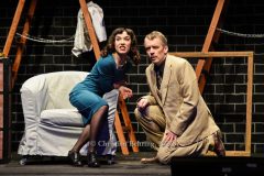 Johannes Kalle Schäfer und Mascha Stummer, "Die 39 Stufen", Fotoprobe zur Kriminalkomödie am 18.03.2026, Premiere im Berliner Kriminaltheater, Berlin, 02.04.2026