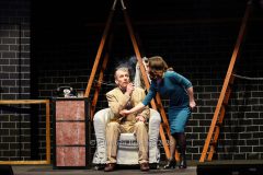 Johannes Kalle Schäfer und Mascha Stummer, "Die 39 Stufen", Fotoprobe zur Kriminalkomödie am 18.03.2026, Premiere im Berliner Kriminaltheater, Berlin, 02.04.2026