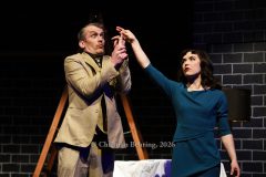 Johannes Kalle Schäfer und Mascha Stummer, "Die 39 Stufen", Fotoprobe zur Kriminalkomödie am 18.03.2026, Premiere im Berliner Kriminaltheater, Berlin, 02.04.2026