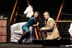 Johannes Kalle Schäfer und Mascha Stummer, "Die 39 Stufen", Fotoprobe zur Kriminalkomödie am 18.03.2026, Premiere im Berliner Kriminaltheater, Berlin, 02.04.2026