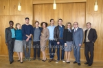 "DEUTSCHLAND 86", Florence Kasumba, Sonja Gerhardt, Arne Feldhusen, Jonas Nay, Maria Schrader, Florian Cossen, Vladimir Burlakov, Anke Engelke, Uwe Preuss,  Sylvester Groth, Photo Call am Set im Stasimuseum Berlin in der Zentrale des MfS, Berlin, 04.12.2017,
