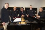Massimo Guidetti (Pianist), Pierluigi Ruggiero (Cellist und Künstlerischer Leiter), Sebestyen Sztathatosz (Geiger), Zoltan Banfalvi (Geiger), Peter Barsony (Bratschist), "Ensemble SineQuaNon Berlin", Probe zum Konzert am 15.06.2025 im Konzerthaus Am Gendarmenmarkt, Music Academy, Berlin, 13.06.2025