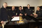 Massimo Guidetti (Pianist), Pierluigi Ruggiero (Cellist und Künstlerischer Leiter), Sebestyen Sztathatosz (Geiger), Zoltan Banfalvi (Geiger), Peter Barsony (Bratschist), "Ensemble SineQuaNon Berlin", Probe zum Konzert am 15.06.2025 im Konzerthaus Am Gendarmenmarkt, Music Academy, Berlin, 13.06.2025