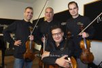Pierluigi Ruggiero (Cellist und Künstlerischer Leiter), Sebestyen Sztathatosz (Geiger), Zoltan Banfalvi (Geiger), Peter Barsony (Bratschist), "Ensemble SineQuaNon Berlin", Probe zum Konzert am 15.06.2025 im Konzerthaus Am Gendarmenmarkt, Music Academy, Berlin, 13.06.2025