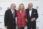 Klaus Doldinger mit Frau, Volker Schloendorff, "DEUTSCHER FILMPREIS 2013", Roter Teppich zur Preisverleihung im Friedrichstadtpalast am 26. April 2013 in Berlin, Germany,  (Photo: Christian Behring, www.christian-behring.com)