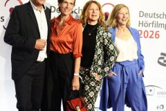 Klaus-Peter Grap, Julia Bremermann, Marion Kracht und Petra Zieser , "24. DEUTSCHER HÖRFILMPREIS", Photo Call am Roten Teppich im Kino Colosseum, Berlin, 24.03.2026