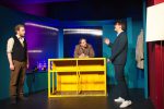 Steffen Melies (Yvan), Johannes Hallervorden (Marc), Daniel Wobetzky (Serge), Irene Christ (Regie), "KUNST", Fotoprobe am 03.04.2024 im Theater Am Frankfurter Tor, Berlin, Premiere am 05.04.2024