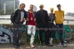 "MAGICAL MYSTERY", Charly Huebner, Marc Hosemann, Detlev Buck, Annika Meier, Arne Feldhusen (Regie), Photo Call am Set an der Spree auf dem Clubgelaende des Club "Magdalena" in Berlin, am 24.05.2016 [Photo: Christian Behring]