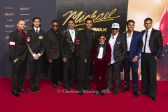 Bigi Jackson, Prince Jackson, Jackie Jackson, Jermaine Jackson, Juliano Valdi, Marlon Jackson,Jermajesty Jackson und Randy Jackson Jr.,  "MICHAEL", Internationale Premiere und Global Fan Celebration, Uber Platz, Berlin, 10.04.2026