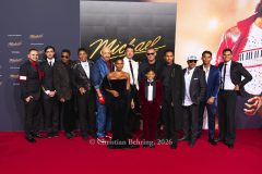 Prince Jackson, Bigi Jackson, Jackie Jackson, Jermaine Jackson, KeiLyn Durrel Jones, Nia Long, Miles Teller, Juliano Valdi, Graham King, Jaafar Jackson, Marlon Jackson, Jermajesty Jackson und Randy Jackson Jr.,  "MICHAEL", Internationale Premiere und Global Fan Celebration, Uber Platz, Berlin, 10.04.2026