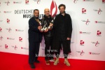 Die Preisträger MODERAT ( Sebastian Szary, Gernot Bronsert, Sascha Ring), "Deutscher Musikautorenpreis 2024", Roter Teppich zur Preisverleihung, Ritz Carlton, Berlin, 08.02.2024