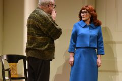 Joachim Krol (Wolfgang), Katharine Mehrling (Sophia), "Sophia oder das Emde der Humanisten", Deutsche Erstaufführung, Fotoprobe am 11.03.2026 im Renaissance Theater, Berlin, Premiere am 15.03.2026