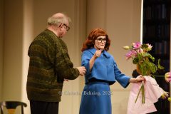 Joachim Krol (Wolfgang), Katharine Mehrling (Sophia), "Sophia oder das Emde der Humanisten", Deutsche Erstaufführung, Fotoprobe am 11.03.2026 im Renaissance Theater, Berlin, Premiere am 15.03.2026