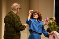 Joachim Krol (Wolfgang), Katharine Mehrling (Sophia), "Sophia oder das Emde der Humanisten", Deutsche Erstaufführung, Fotoprobe am 11.03.2026 im Renaissance Theater, Berlin, Premiere am 15.03.2026