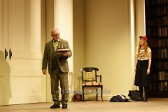 Joachim Krol (Wolfgang), Christin Nichols (Helena), "Sophia oder das Emde der Humanisten", Deutsche Erstaufführung, Fotoprobe am 11.03.2026 im Renaissance Theater, Berlin, Premiere am 15.03.2026