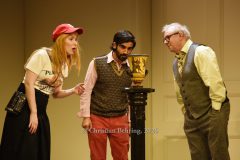 Joachim Krol (Wolfgang), Christin Nichols (Helena), Tanju Bilir (Jonas), "Sophia oder das Emde der Humanisten", Deutsche Erstaufführung, Fotoprobe am 11.03.2026 im Renaissance Theater, Berlin, Premiere am 15.03.2026