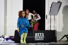 Katharine Mehrling (Sophia), Christin Nichols (Helena), Tanju Bilir (Jonas), "Sophia oder das Emde der Humanisten", Deutsche Erstaufführung, Fotoprobe am 11.03.2026 im Renaissance Theater, Berlin, Premiere am 15.03.2026