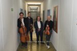 Sebastyen Sztathatosz (Violine), Pierluigi Ruggiero (Violoncello), Cyprien Katsaris (Klavier), Alfredo Zamarra (Viola), "SineQuaNon Berlin & Cyprien Katsaris", Photo Call zum Konzert am 30.05.2025 im Konzerthaus Am Gendarmenmarkt, Berlin, 29.05.2025
