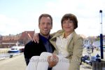Claudia Schmutzler (Kriminalhauptkommissarin Katrin Boerensen), Dominic Boeer (Lars Poehlmann),  "SOKO WISMAR", Am Set vor dem Segelschiff Artemis, alter Holzhafen 15/17, 23966 Wismar, Germany, (Photo: Christian Behring, www.christian-behring.com)