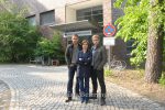 v.re.: Jonas Laux, Claudia Schmutzler, Florian Fitz, Set "SOKO Wismar", Berlin-Wannsee, Photocall,