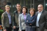 Jonas Laux, Florian Fitz, Gudrun Landgrebe, Claudia Schmutzler, Udo Kroschwald, , Set "SOKO Wismar", Berlin-Wannsee, Photocall,