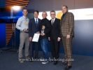 "XY PREIS", Wolfgang Schmidt, Rudi Cerne, Raphael Soler-Lopez, Innenminister Thomas de Maiziere, Pate Stefan Juergens, Preisverleihung im ZDF-Hauptstadtstudio, Berlin, 01.11.2016 [Photo: Christian Behring]