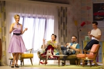 Judith Richter (Judy), Buerger Lars Dietrich (Marcus), Niklas Kohrt (Johnny), Katrin Hauptmann (Franziska), "ZUHAUSE BIN ICH DARLING", Komoedie Am Kurfuerstendamm im Schiller Theater, Berlin, Deutsche Erstauffuehrung am 04.08.2019 (Photo: Christian Behring)