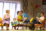 Judith Richter (Judy), Buerger Lars Dietrich (Marcus), Niklas Kohrt (Johnny), Katrin Hauptmann (Franziska), "ZUHAUSE BIN ICH DARLING", Komoedie Am Kurfuerstendamm im Schiller Theater, Berlin, Deutsche Erstauffuehrung am 04.08.2019 (Photo: Christian Behring)