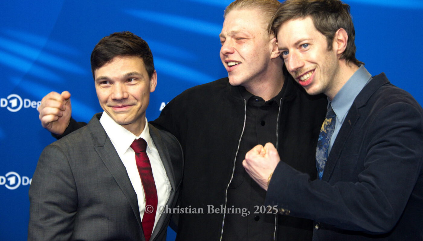 Sebastian Urzendowsky, Leonard Kunz, Max Mauff, "ARD BLUE HOUR 2025", Photo Call, Hotel Telegraphenamt, Berlin, 14.02.2025