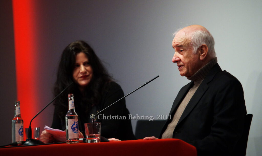 Susan Vahabzadeh (Sueddeutsche Zeitung), Armin Mueller-Stahl, Podiumsgespraech, Deutsche Kinemathek, Berlin